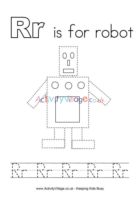 Alphabet tracing robot