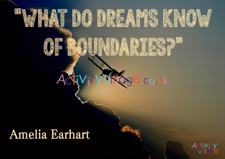 Amelia Earhart Quote Poster