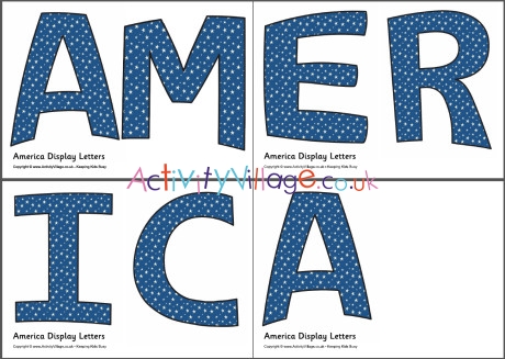 America display letters - stars