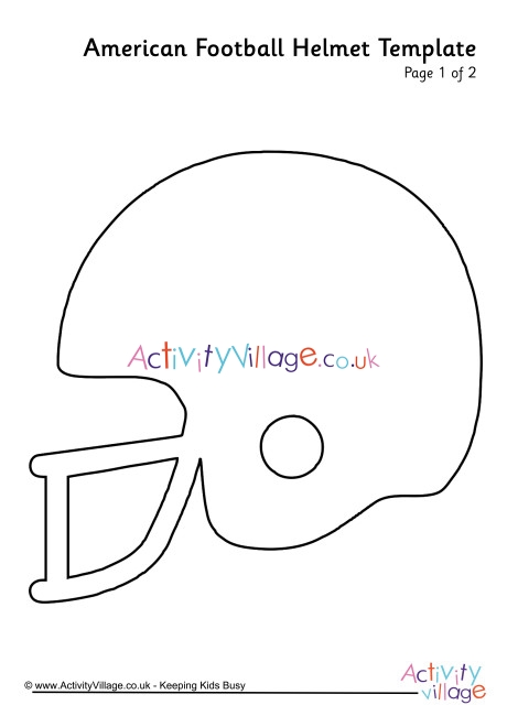 American Football helmet template