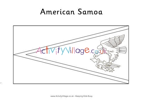 American Samoa Flag Colouring Page