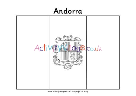 Andorra colouring flag