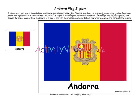 Andorra flag jigsaw