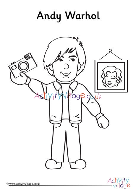 Andy Warhol Colouring Page