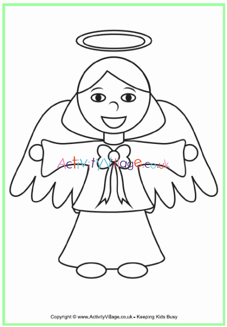 Angel colouring page 2