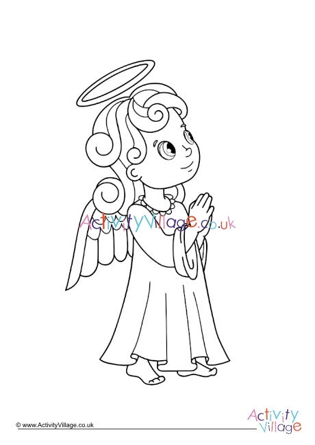 Angel colouring page 5