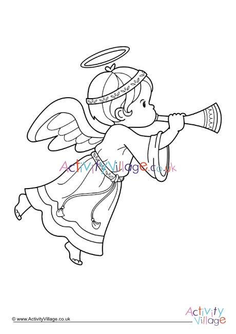 Angel colouring page 6