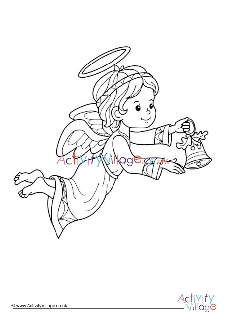 Angel colouring page 7