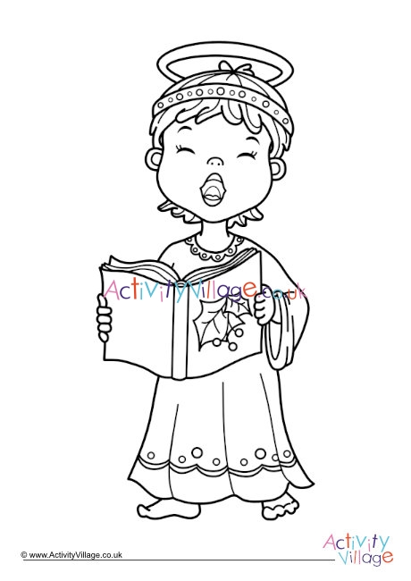 Angel colouring page 9