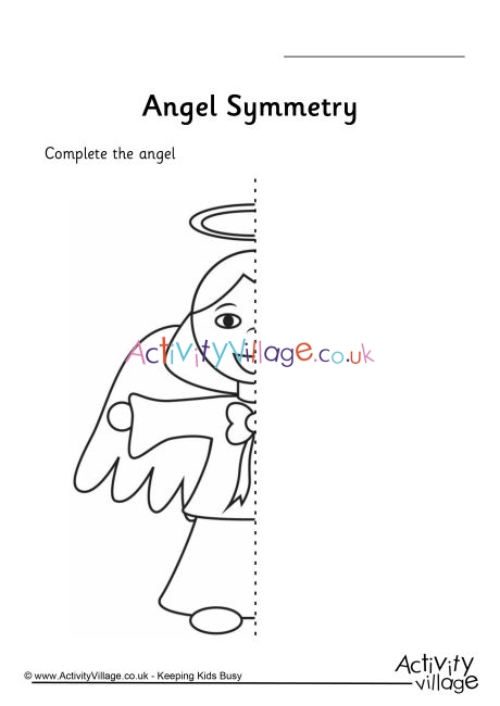 Angel symmetry worksheet