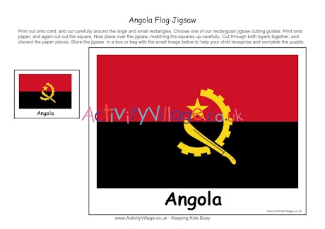 Angola flag jigsaw