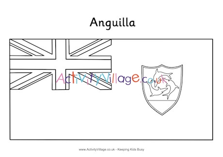 Anguilla flag colouring page