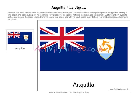 Anguilla flag jigsaw