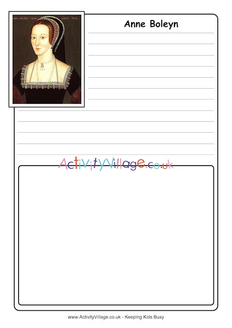 Anne Boleyn notebooking page