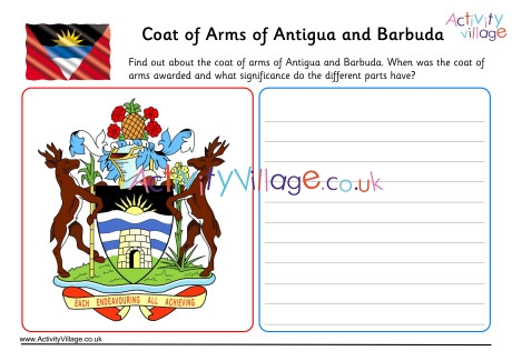 Antigua and Barbuda Coat of Arms Worksheet