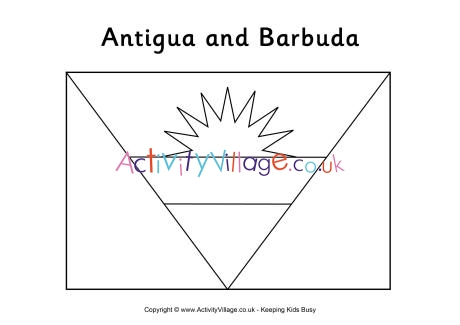 Antigua and Barbuda flag colouring page