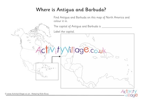 Antigua and Barbuda Location Worksheet