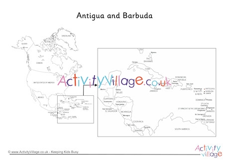 Antigua And Barbuda On Map Of North America