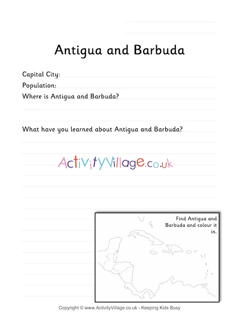 Antigua and Barbuda Worksheet