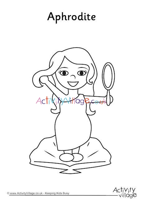 Aphrodite Colouring Page