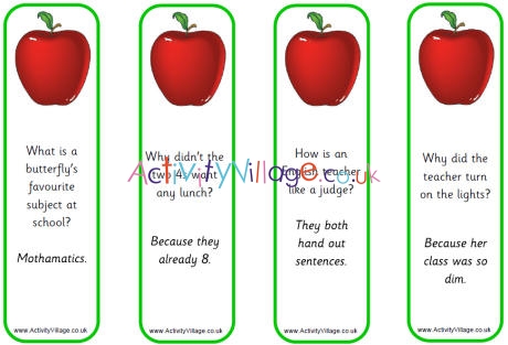 Apple bookmarks - school jokes