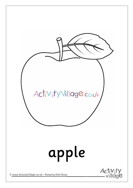 Apple colouring page 3