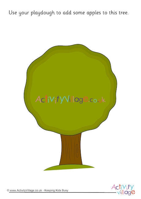Apple Tree Playdough Mat