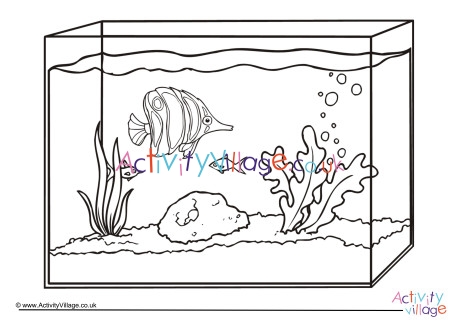 Download Aquarium Colouring Page 1