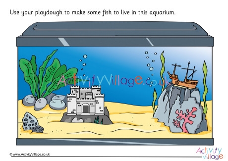 Aquarium Playdough Mat