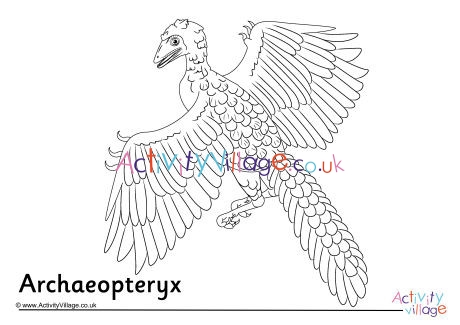 Archaeopteryx Colouring Page