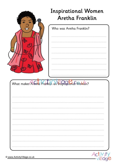 Aretha Franklin Inspirational Women Worksheet