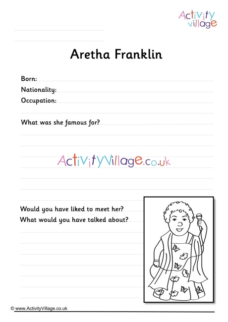 Aretha Franklin Worksheet