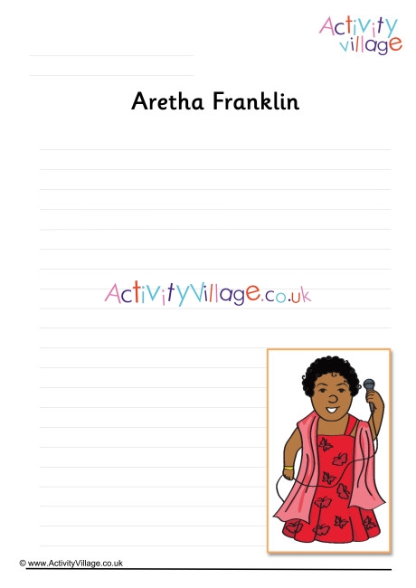 Aretha Franklin Writing Page