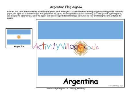 Argentina flag jigsaw