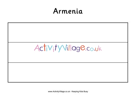 Armenia colouring flag