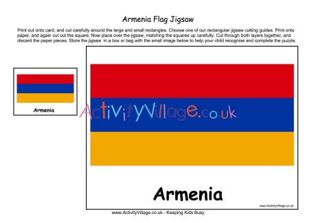 Armenia flag jigsaw