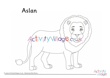 Aslan Colouring Page