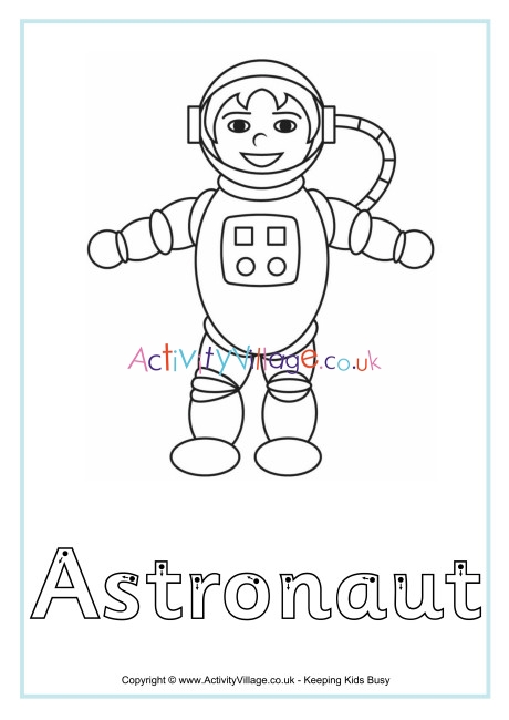Astronaut finger tracing