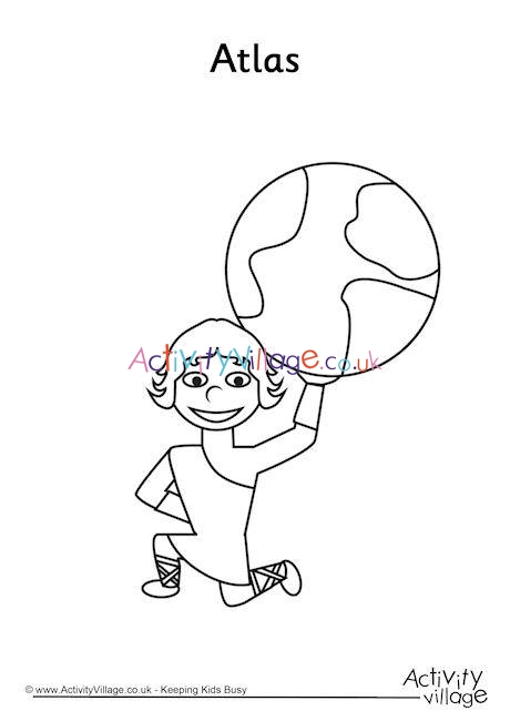 Atlas Colouring Page
