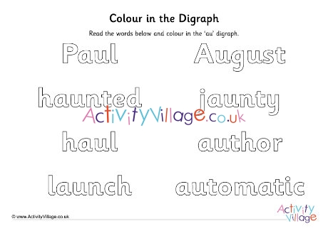 Au Digraph Colour In