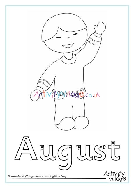 August finger tracing