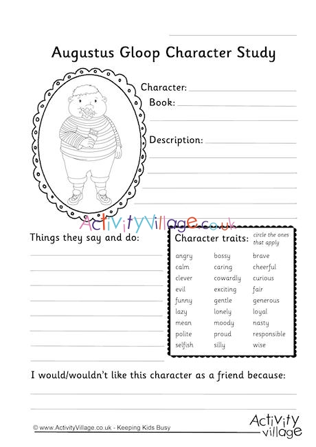 Augustus Gloop Character Study