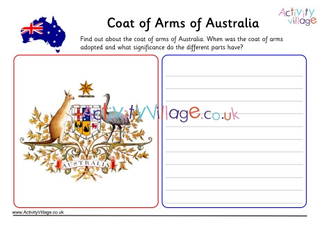 Australia Coat Of Arms Worksheet