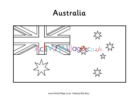 Australia colouring flag