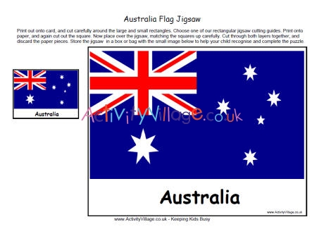 Australia flag jigsaw