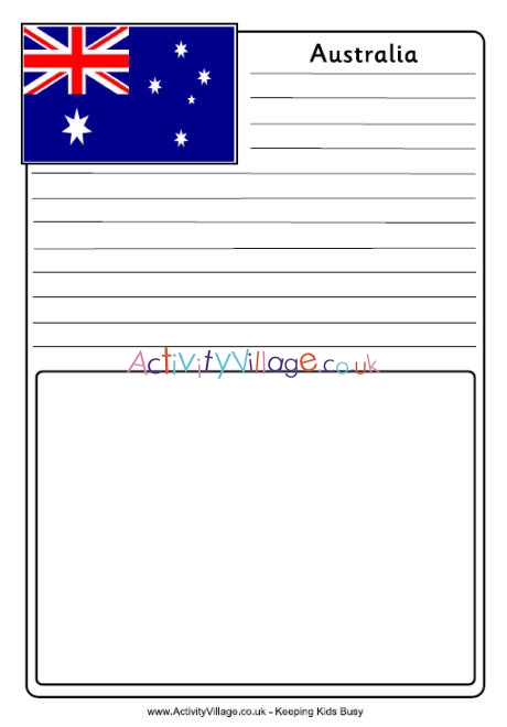 Australia notebooking page
