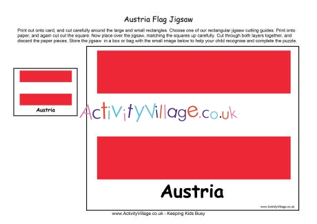 Austria flag jigsaw