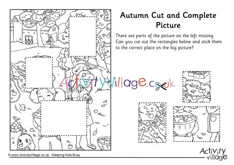 Autumn cut and complete the picture