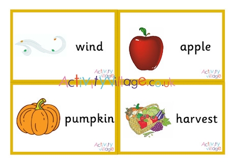 Autumn flash cards - small