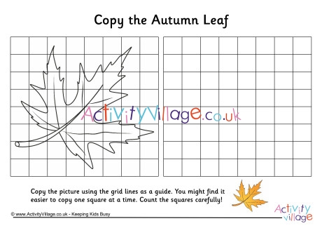 Autumn leaf grid cooy